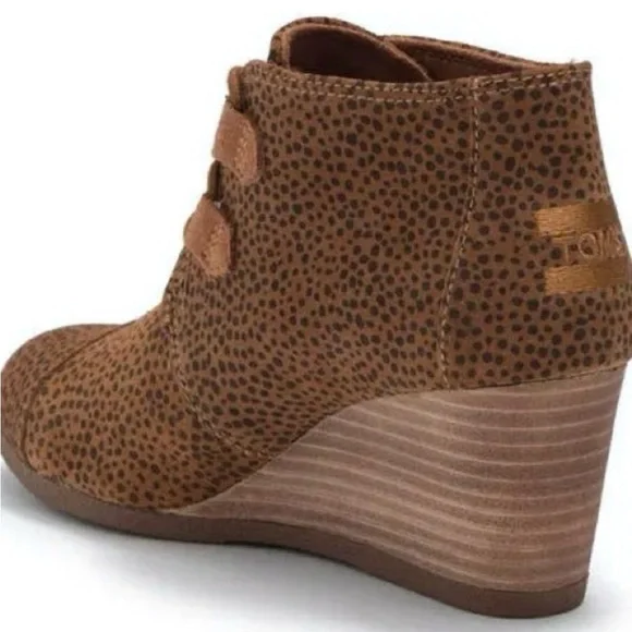Toms Leopard Wedge Booties - Picture 2 of 2